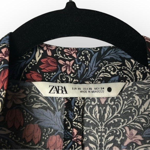 Zara Floral Long Sleeve Dress XS - Picture 9 of 10